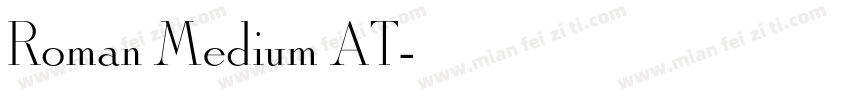 Roman Medium AT字体转换